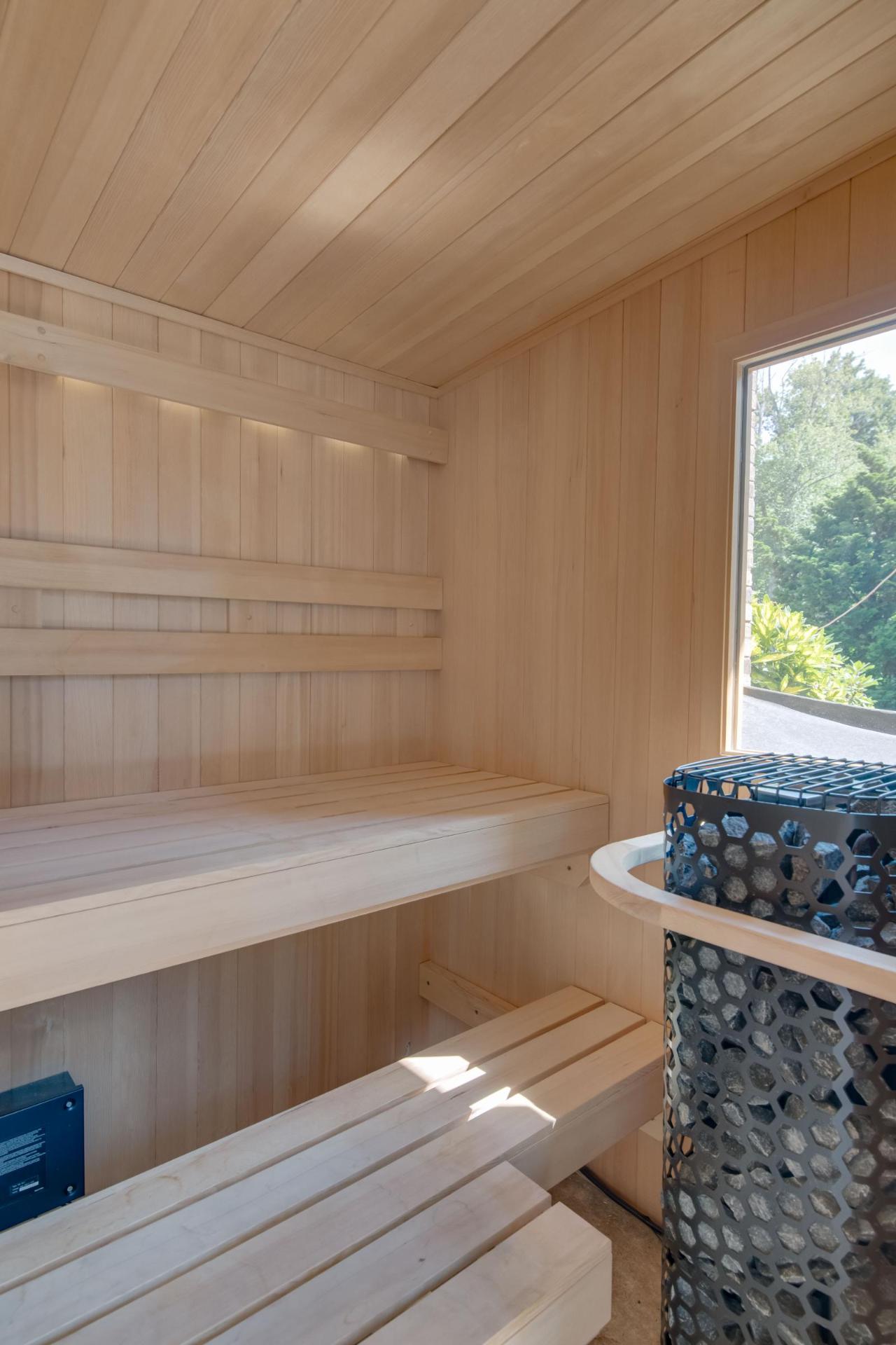 Tiered bench detail and heater